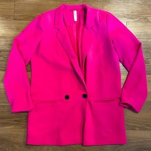Hot Pink Oversized Blazer